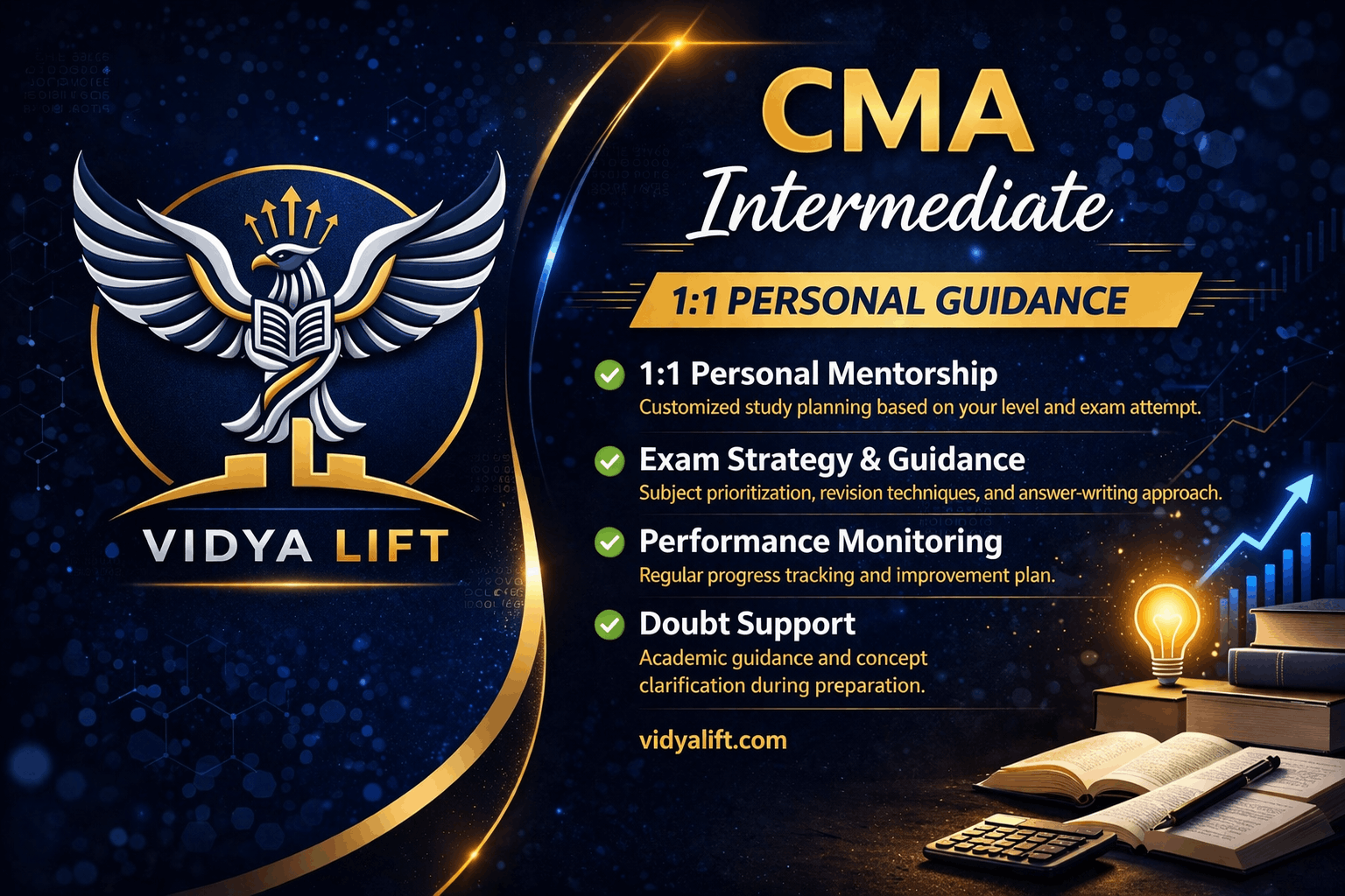 Vidyalift CMA Mentorship – Inter (1:1 Guidance)